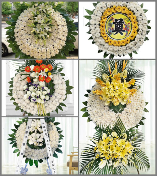 山东青岛莱西市马连庄镇于家屯村花圈速递